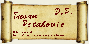 Dušan Petaković vizit kartica